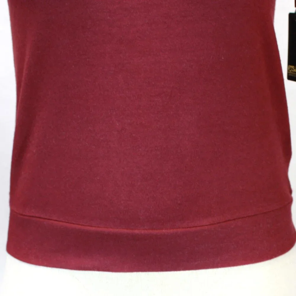 P.J.Salvage Woman Burgundy "Keepin' it COZY" Fleece Pajamas Top Large - Picture 4 of 9